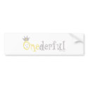 ONEderful BABY (yellow) bumper stickers by ONEderfulBABY ONEderful BABY (yellow) bumper stickers