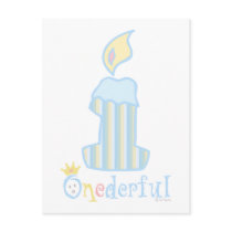 ONEderful Blue Candle postcards by ONEderfulBABY ONEderful Blue Candle postcards
