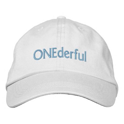 ONEderful (blue) Embroidered Baseball Caps by ONEderfulBABY