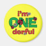 ONEderful Ladybug 1st Birthday Fridge Magnets