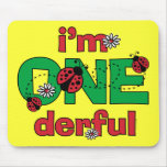 ONEderful Ladybug 1st Birthday Mouse Mat