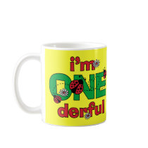 ONEderful Ladybug 1st Birthday mugs by pinkinkart ONEderful Ladybug 1st Birthday mugs