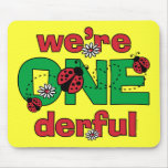 ONEderful Ladybug Twins 1st Birthday Mouse Pad