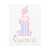 ONEderful Pink Candle postcards by ONEderfulBABY ONEderful Pink Candle postcards