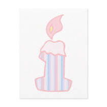 ONEderful Pink Candle postcards by ONEderfulBABY ONEderful Pink Candle postcards