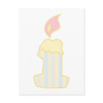 ONEderful Yellow Candle postcards by ONEderfulBABY ONEderful Yellow Candle postcards