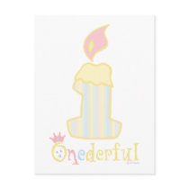 ONEderful Yellow Candle postcards by ONEderfulBABY ONEderful Yellow Candle postcards