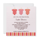 Onesie Baby Girl Shower Invitation