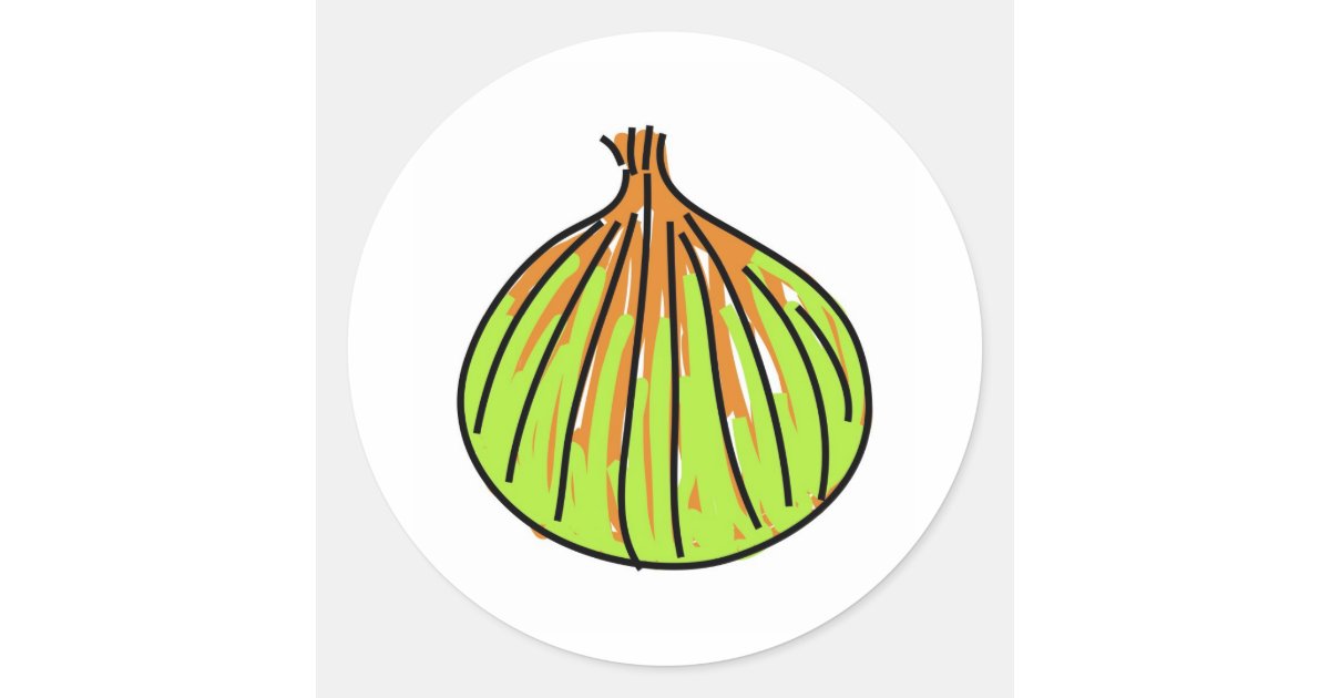 onion classic round sticker Zazzle