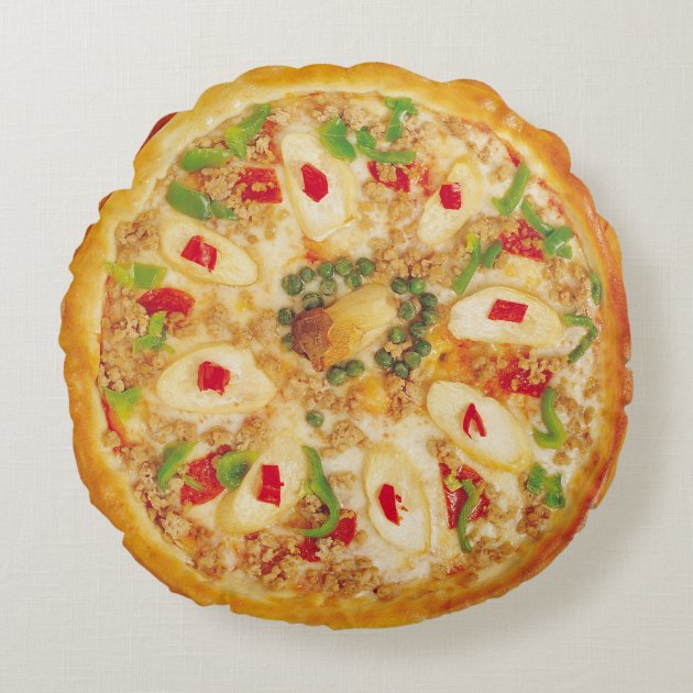 Onion Pizza Round Pillow