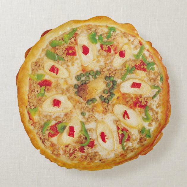 Onion Pizza Round Pillow