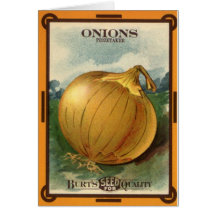onion seed packet greeting cards