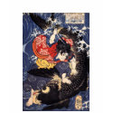Oniwakamaru about to kill the giant carp tshirts