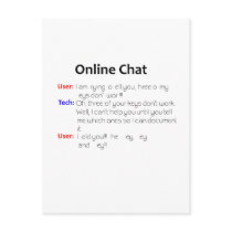 Online Chat Postcard