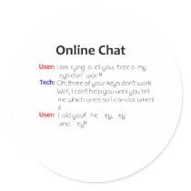 Online Chat Round Stickers