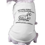 Online Dating Ghost Halloween Dog Tee