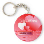 Online Dating Key Chain
