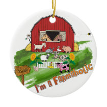 Online Farming Farmaholic Ornament