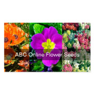 online flower seeds business business card template