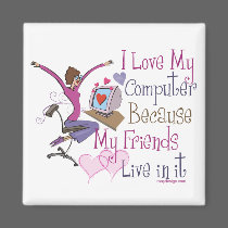 Online Friends Magnets