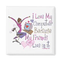 Online Friends Magnets