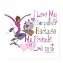 Online Friends Poster Print