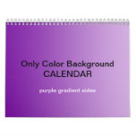 Only Color Background Calendar - Purple Gradients