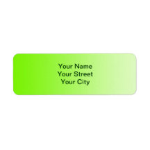 ONLY COLOR gradients - neon green Return Address Labels
