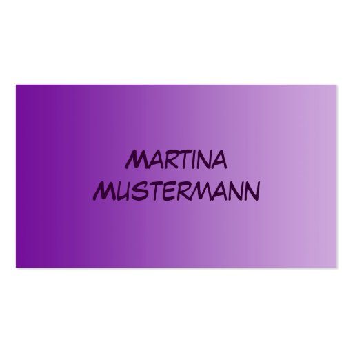 ONLY COLOR gradients - purple Business Card (front side)