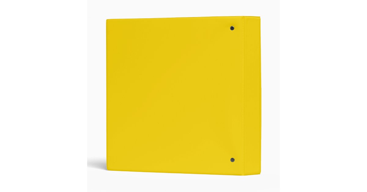 ONLY COLOR yellow Binder Zazzle