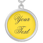 ONLY COLOR / yellow + your text Necklace
