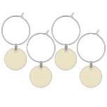 Only Cream pale solid color Wine Glass Charms