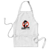 Only dead fish go with the flow aprons