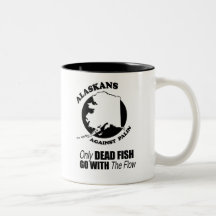 Only dead fish go with the flow coffee mugs