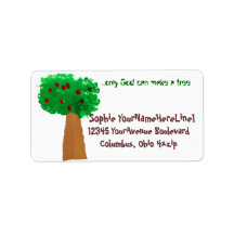Only God Can Make a Tree Personalized Address Label
