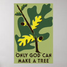 Only God Can Make a Tree Poster