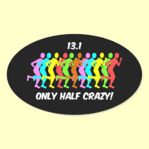 only half crazy stickers