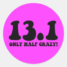 only half crazy sticker