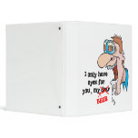 only have eyes for beer funny drinking design vinyl binders