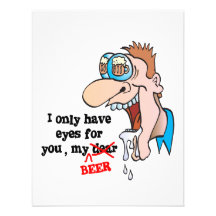 only have eyes for beer funny drinking design personalized invite