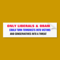 ONLY LIBERALS & OBAMA could turn bumper stickers