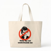 Only my cat understands me canvas bags