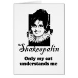 Only my cat understands me greeting card