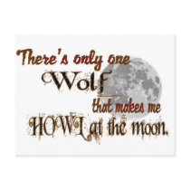 Only one wolf for me postcard