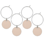 Only Rose dusty pale solid color Wine Charms