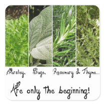 Only the Beginning Square Sticker stickers