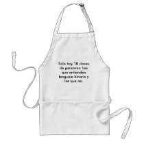 Only there are 10 classes of people (black) apron