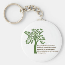 Only When The Last Tree Keychain