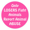 OnlyLOSERS Fight Round Pink stickers