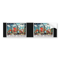 Onthe Job For Victory 1 bumper stickers by ww2posters Onthe Job For Victory 1 bumper stickers